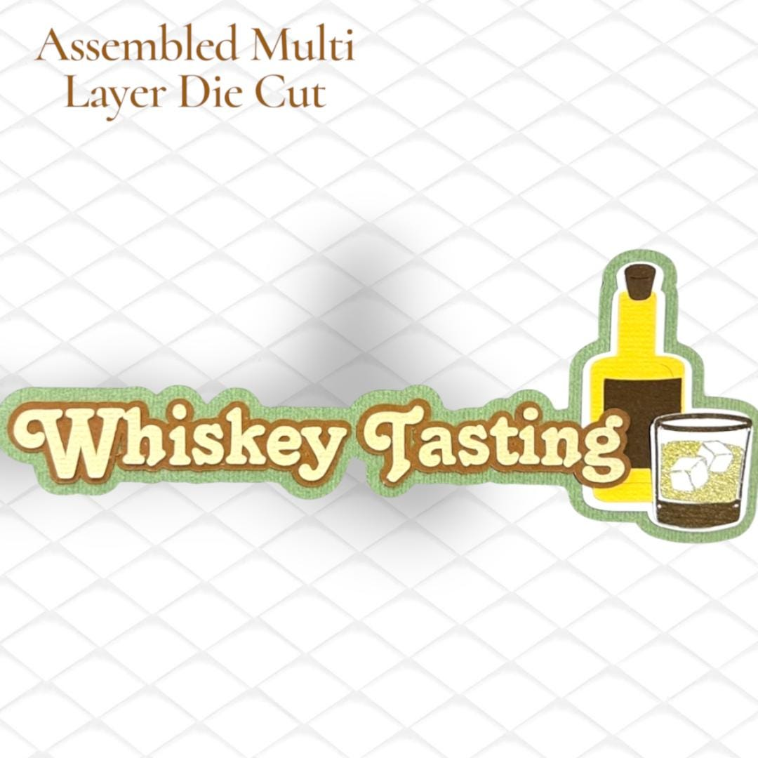 Whiskey Tasting Layered Die Cut, view 2