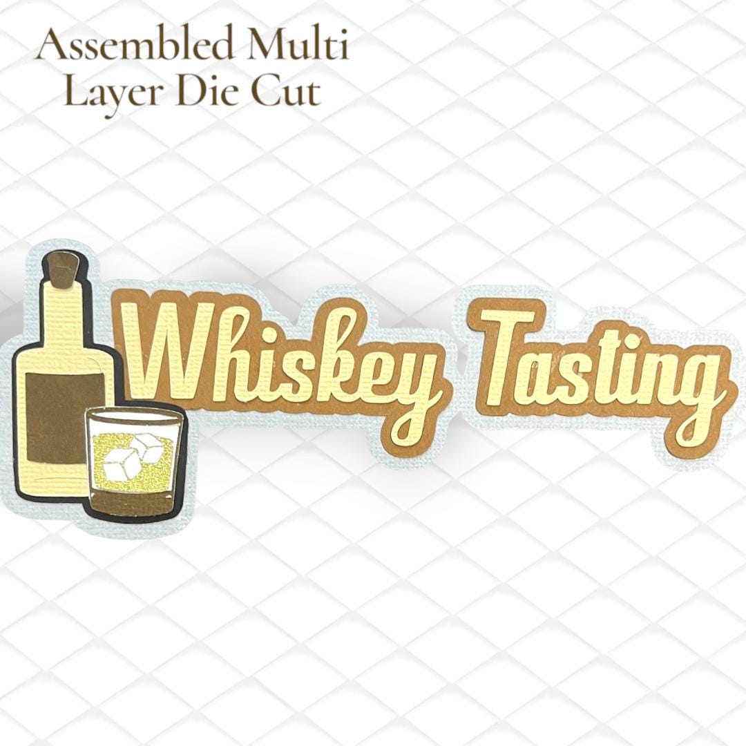 Whiskey Tasting Layered Die Cut, view 3