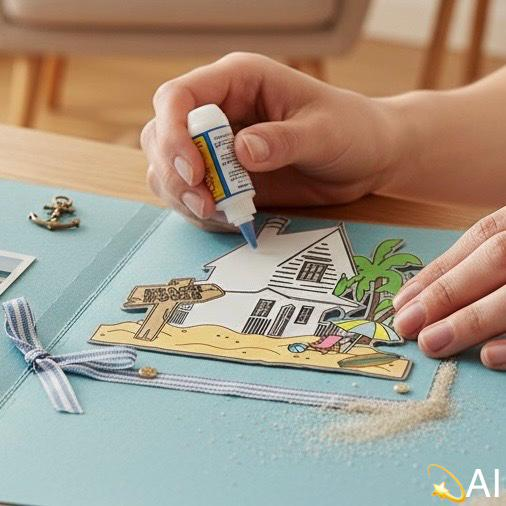 Beach House, Coastal Paper Piecing, view 2