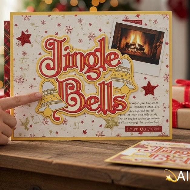 Jingle Bells, Assembled Christmas Die Cut, view 2