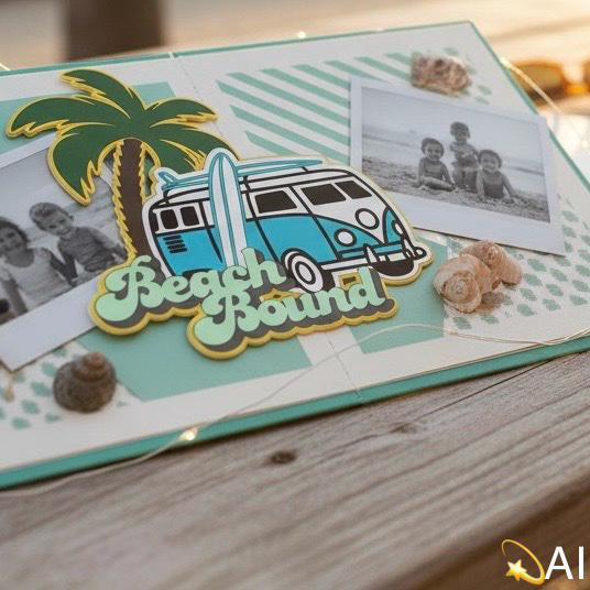 Beach Bound Summer Die Cut Title, view 2
