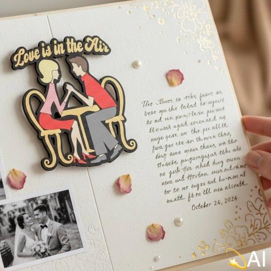 Love Is in the Air Title, Die Cut, view 2