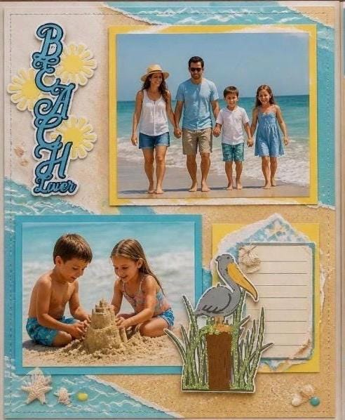 Premade Beach Lover Scrapbook Kit, view 3