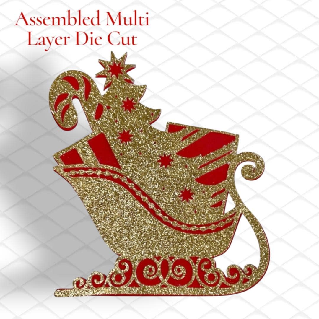 Santa's Sleigh Holiday Die Cut