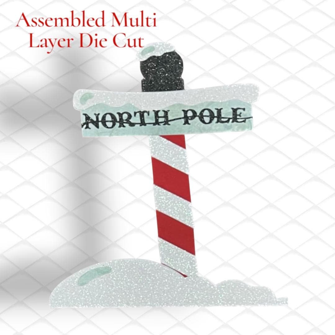 Title North Pole Sign Paper Piecing
