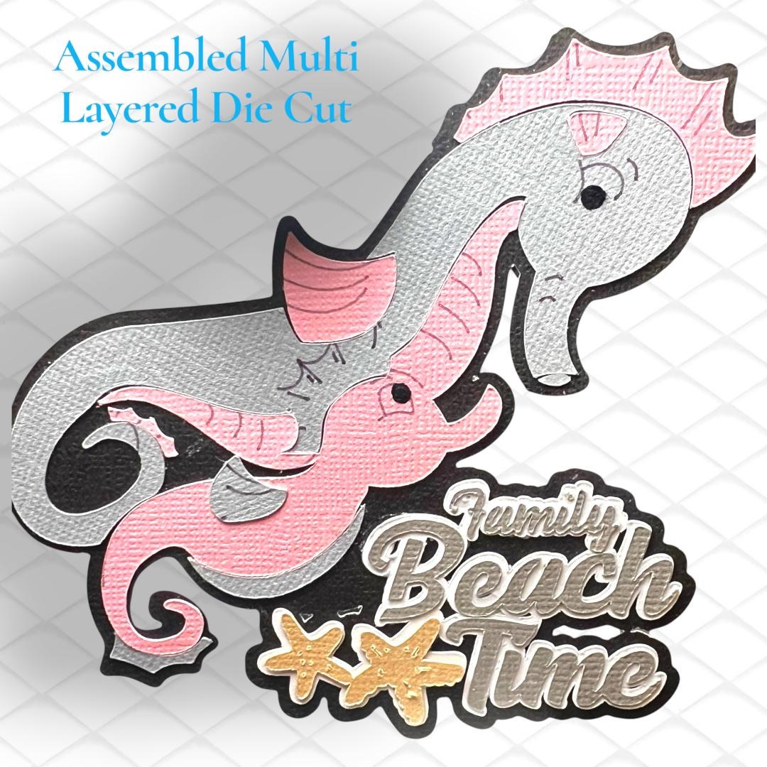 Seahorse Family Paper Piecing