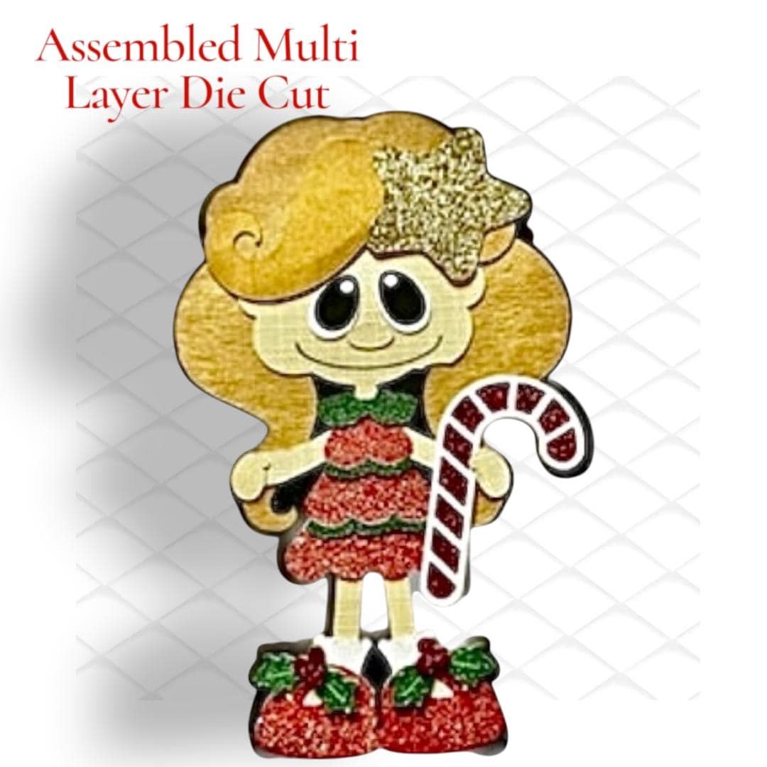 Christmas Girl Die Cut, Holiday