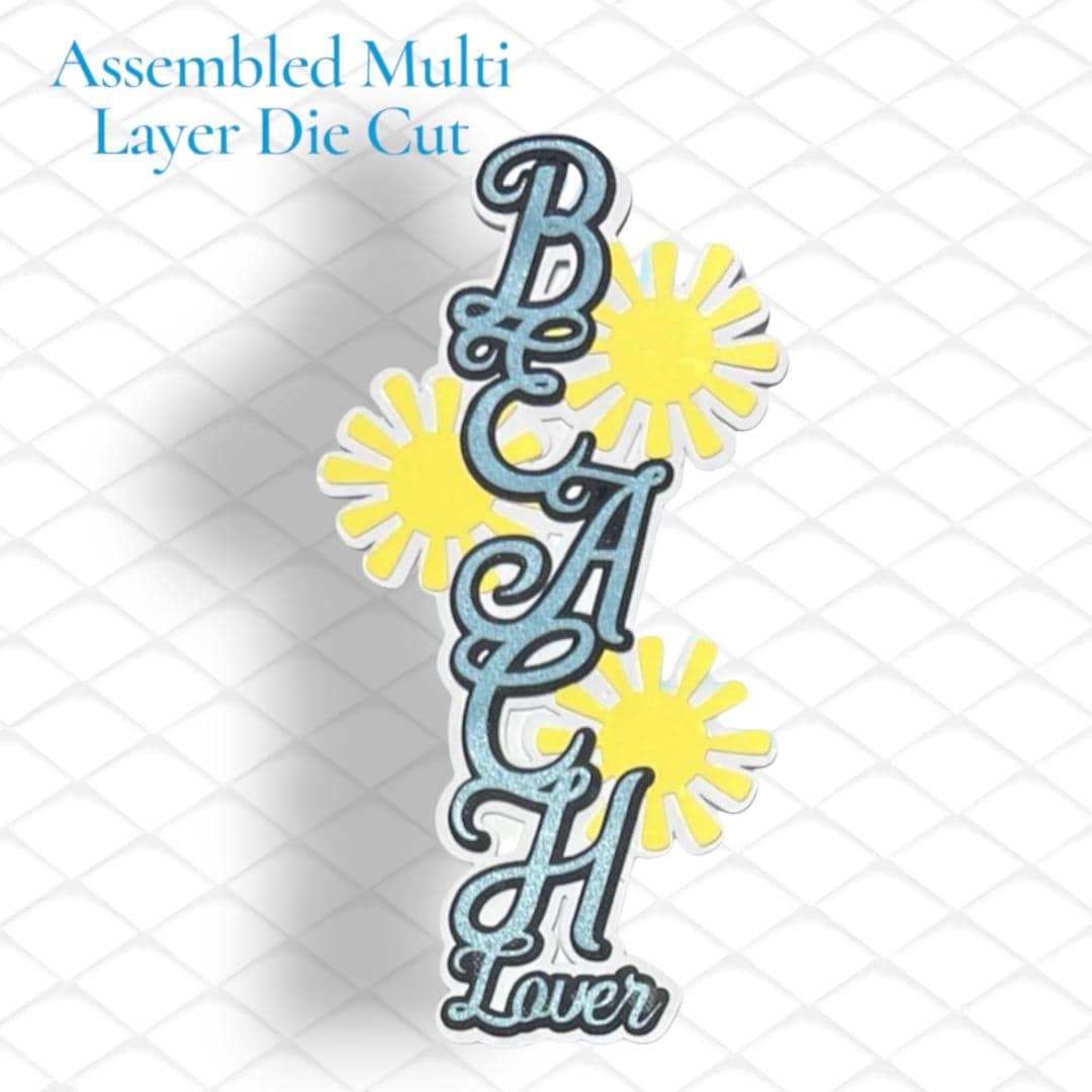 Beach Lover Layout Title, Tropical Scrapbook Embellishment