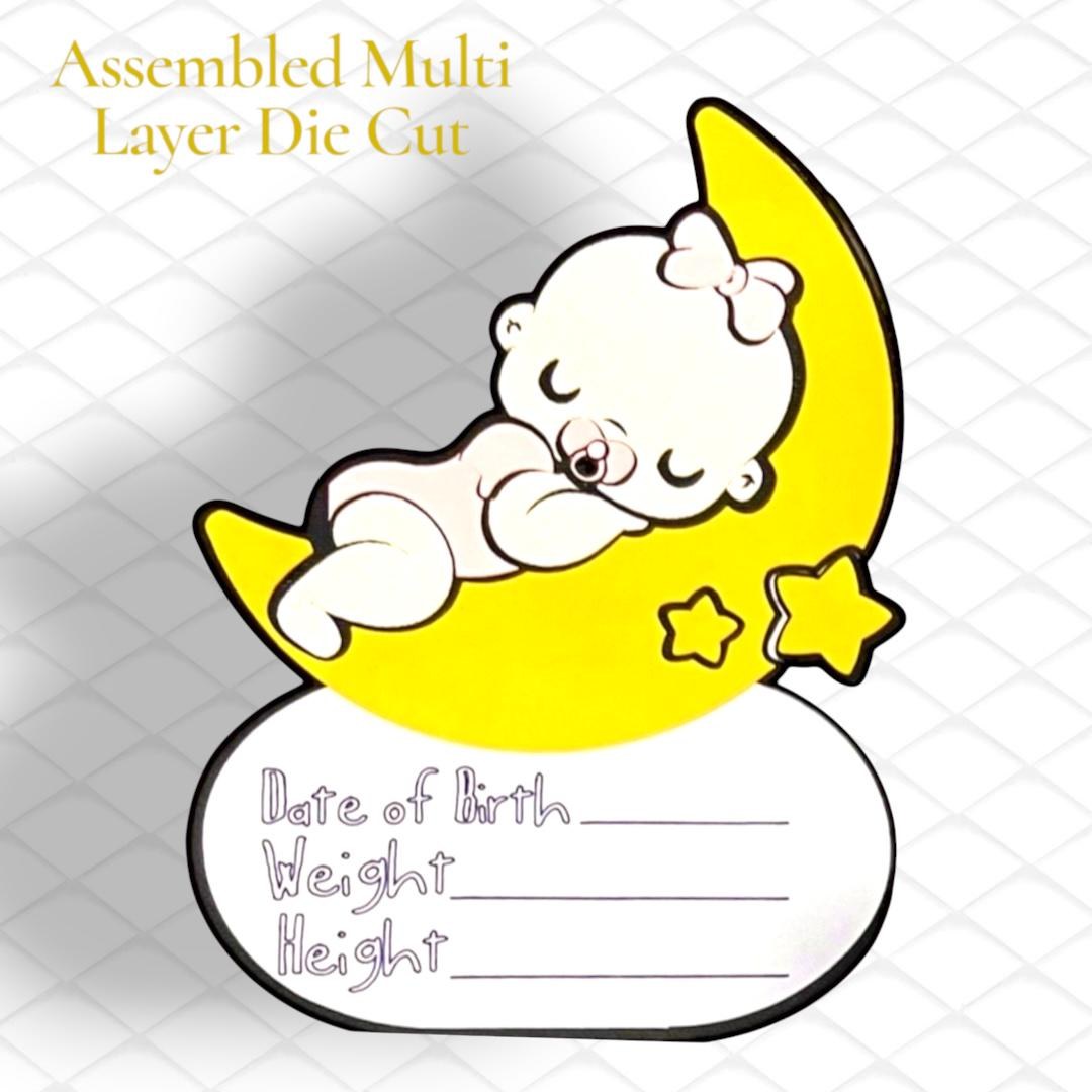 Sleeping Baby Die Cut, Nursery