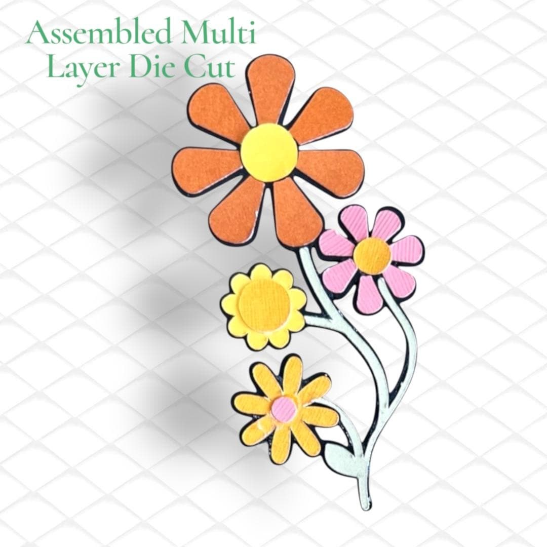 Flowers Layered Botanical Die Cut