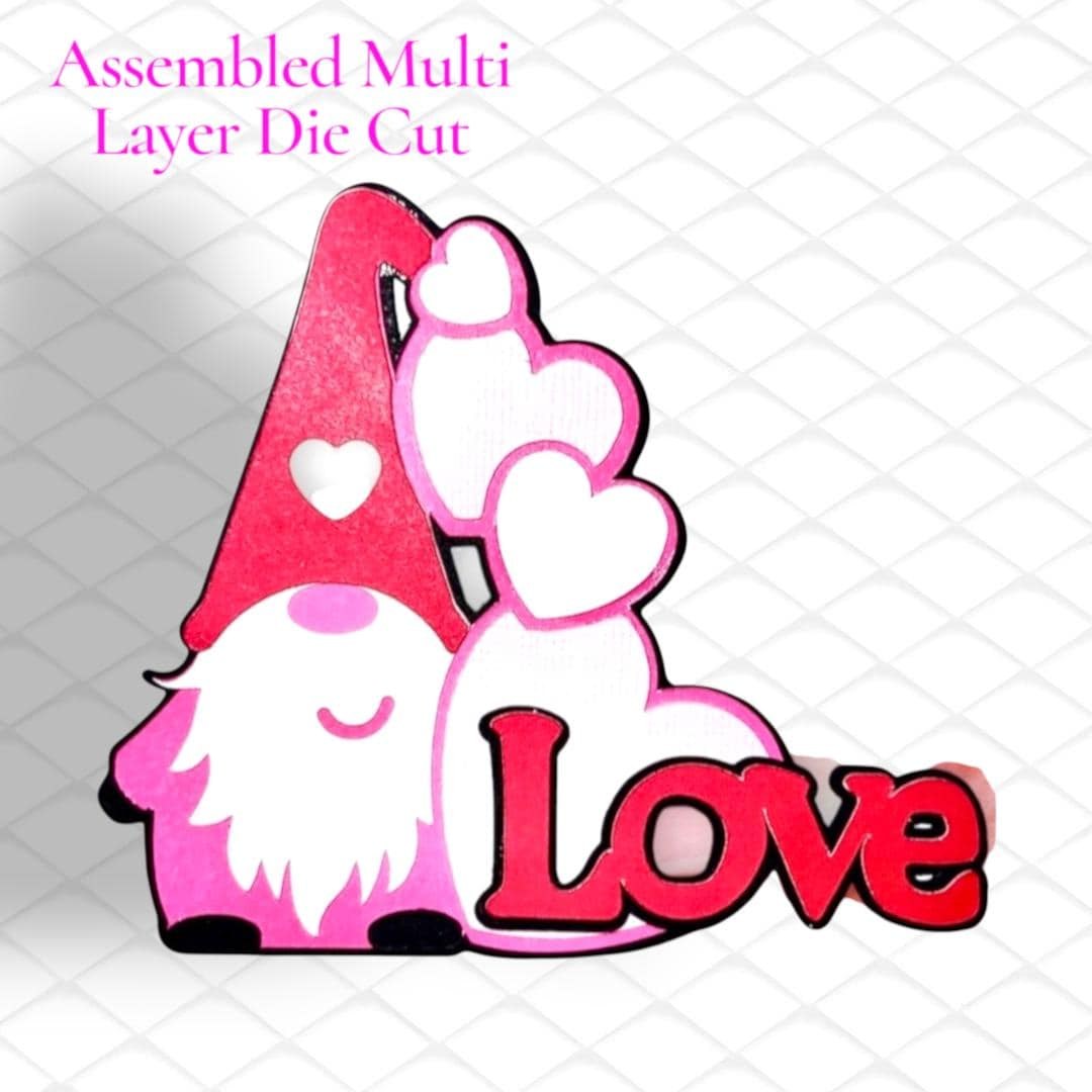 Love Gnome Die Cut Title