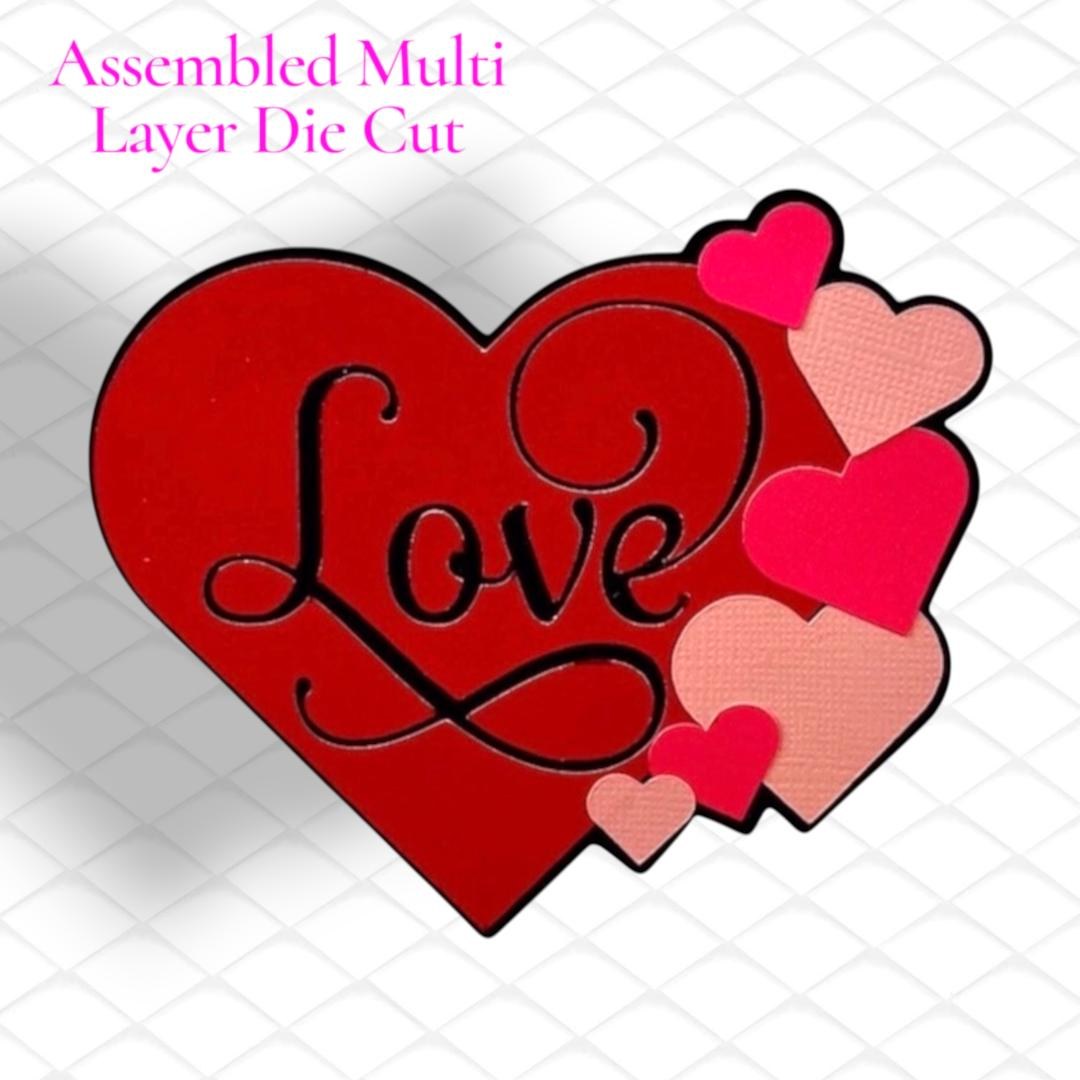 Love and Hearts Title Die Cut