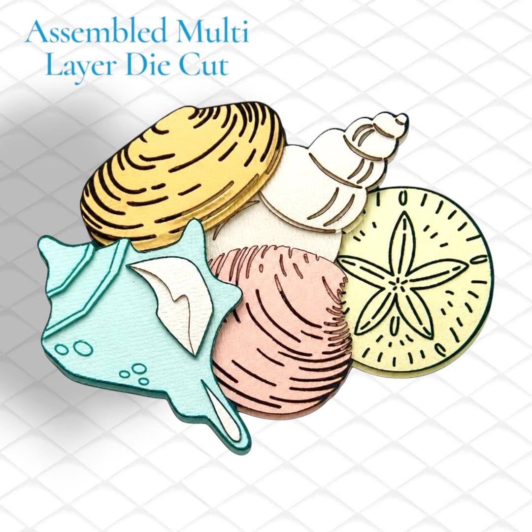 Beach Shells Die Cut, Coastal