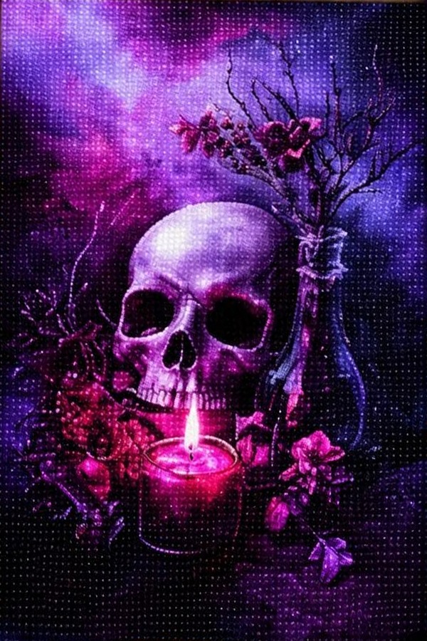 Amethyst Rose After Dark diamond art decorative tray design