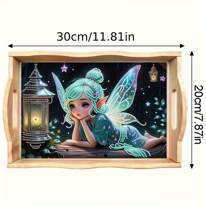 A Lantern for the Little Folk diamond art decorative tray design