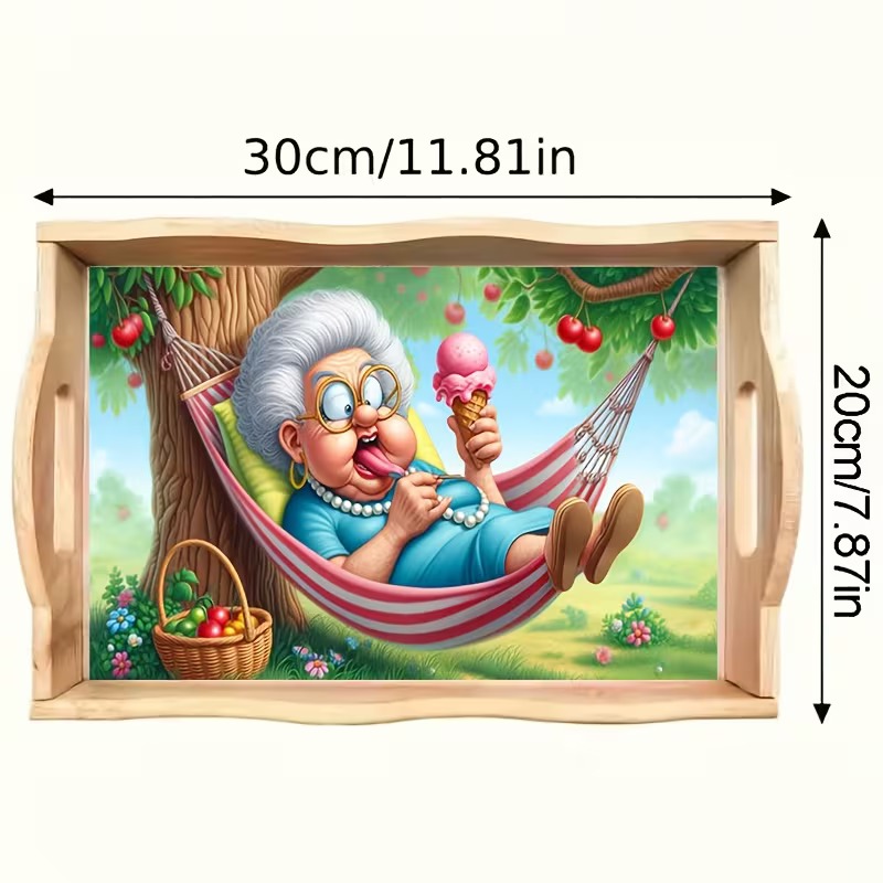 Sundaes and Sass diamond art decorative tray design