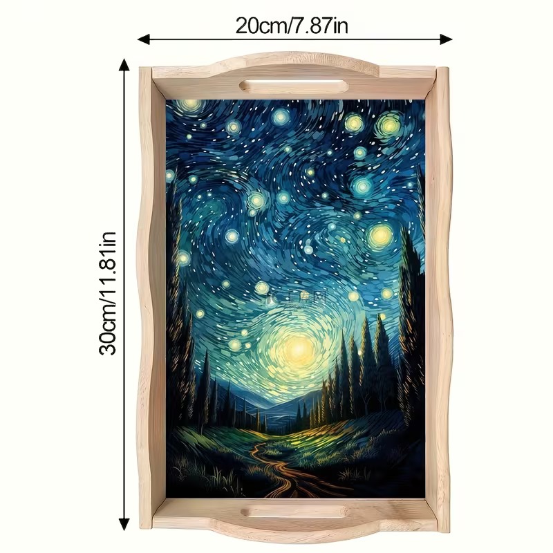 The Sky’s Quiet Symphony diamond art decorative tray design