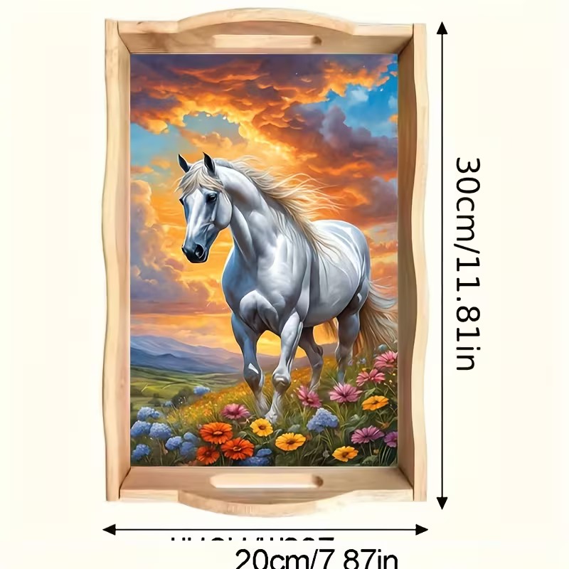 Ivory Horizon diamond art decorative tray design