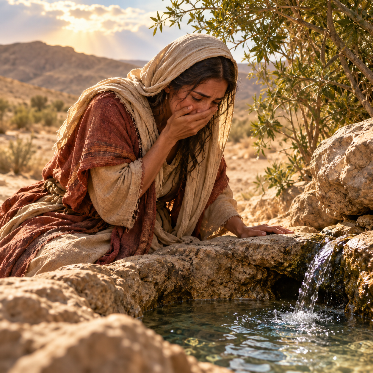 Hagar discovers water in the wilderness