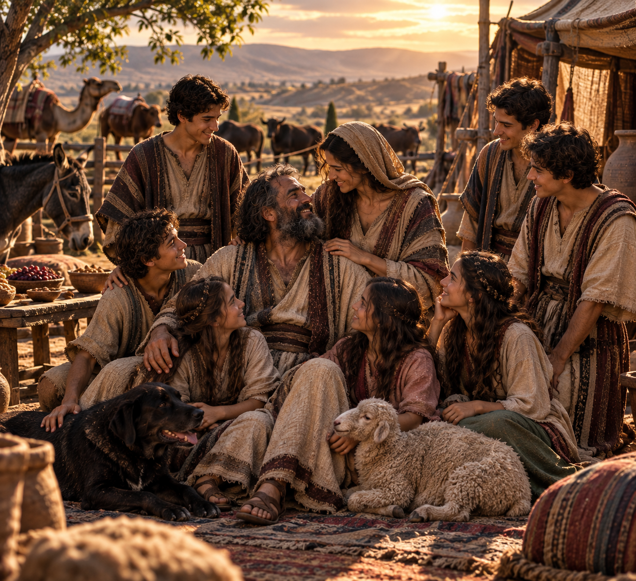 Job’s family gathered together before everything was taken