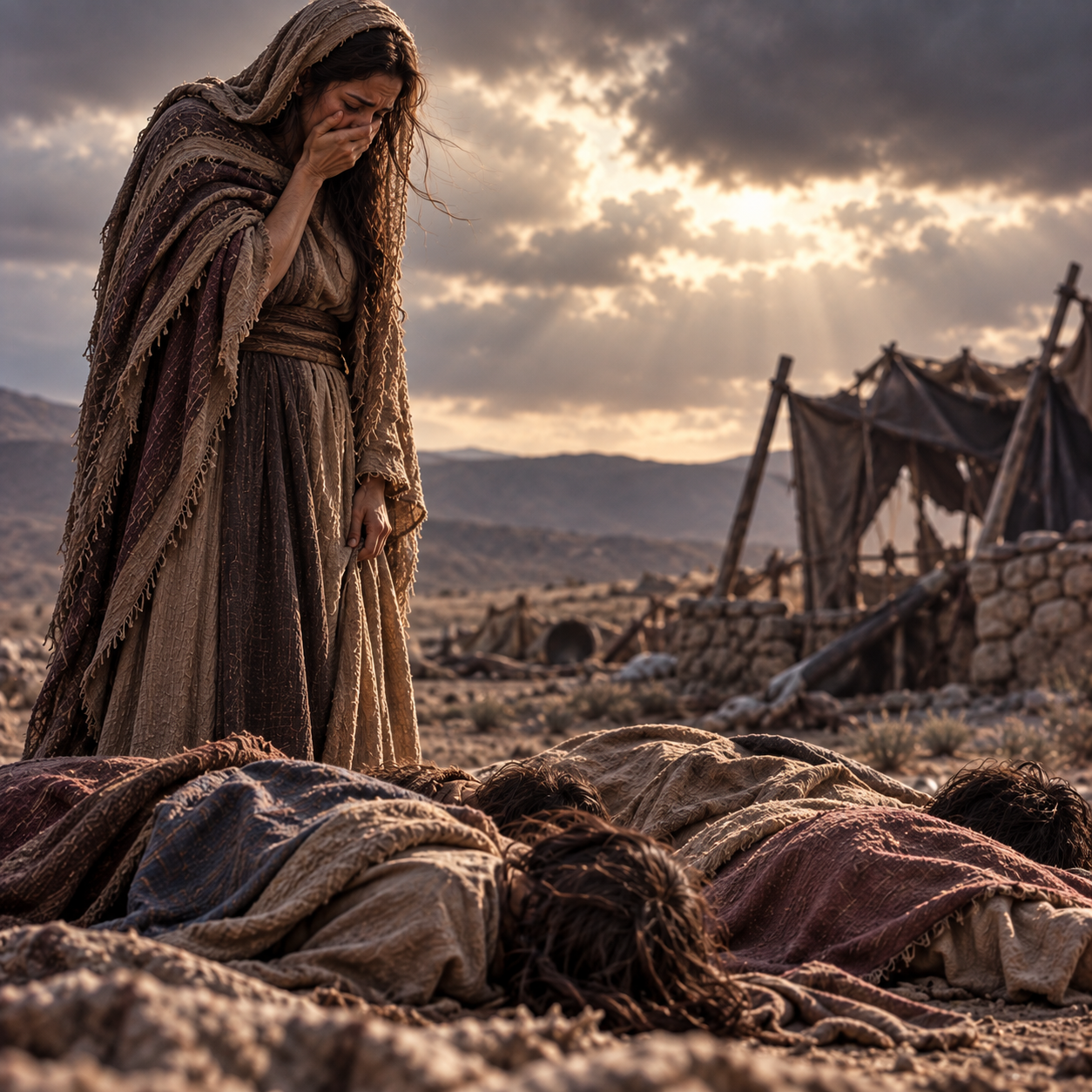 Job’s wife grieving amid the devastation
