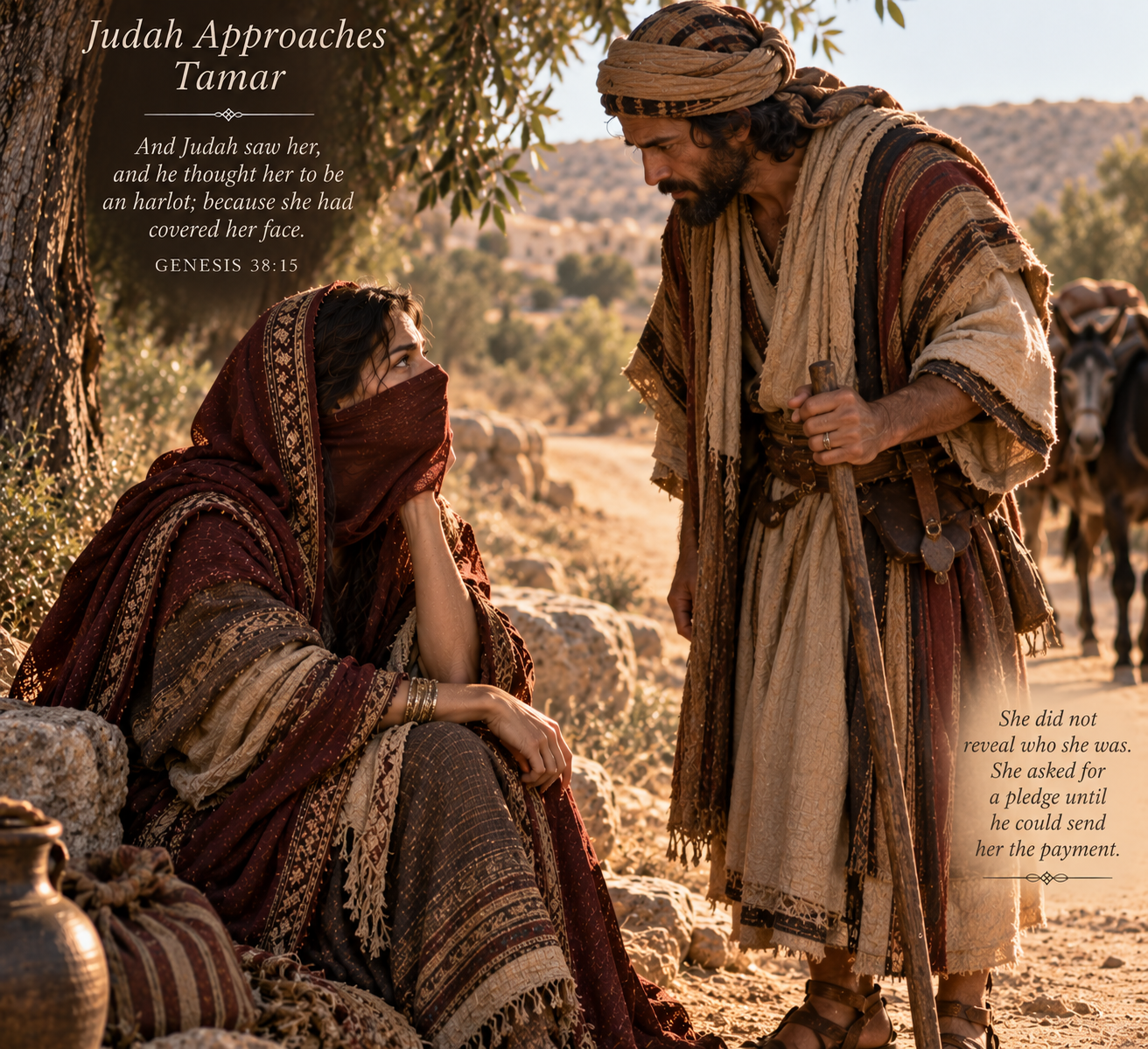 Judah approaches Tamar by the road