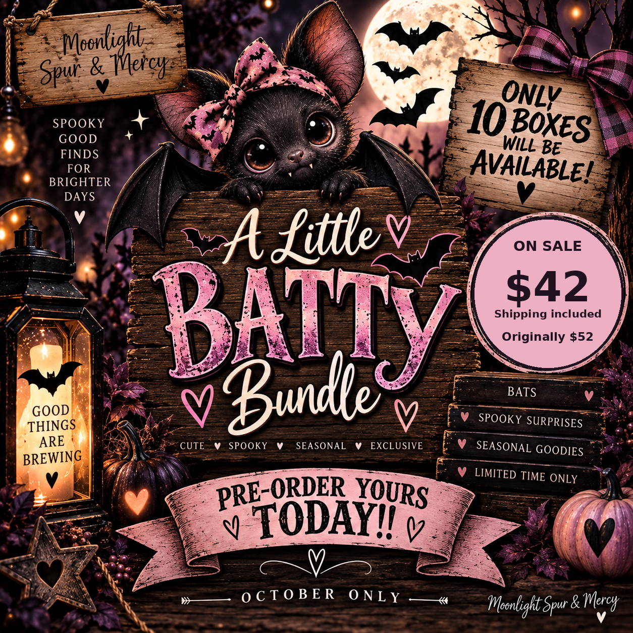 A Little Batty Bundle with sweetly spooky treasures