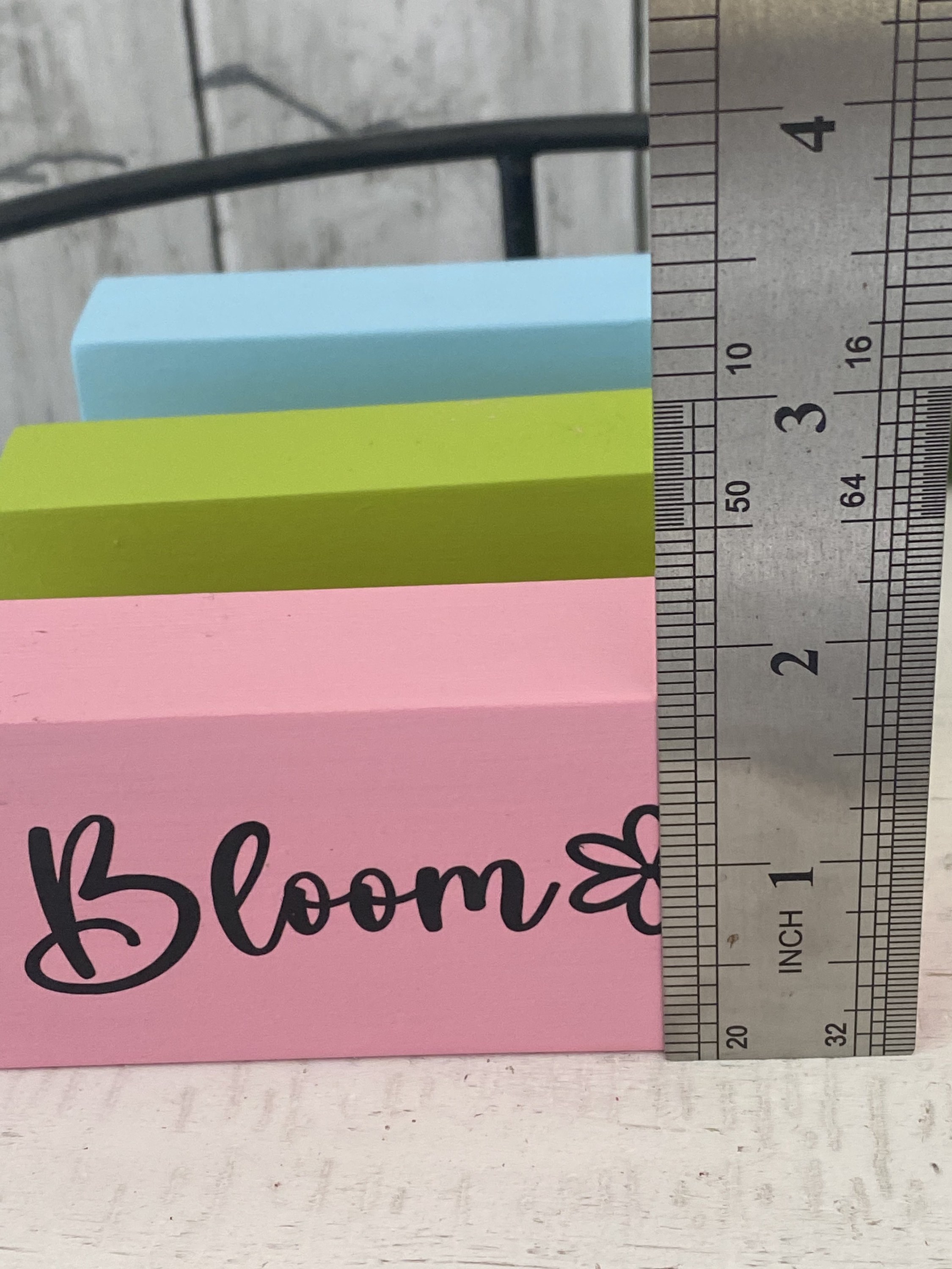 Bloom Where You Are Planted Stacking Blocks, Spring Decor, detail 6