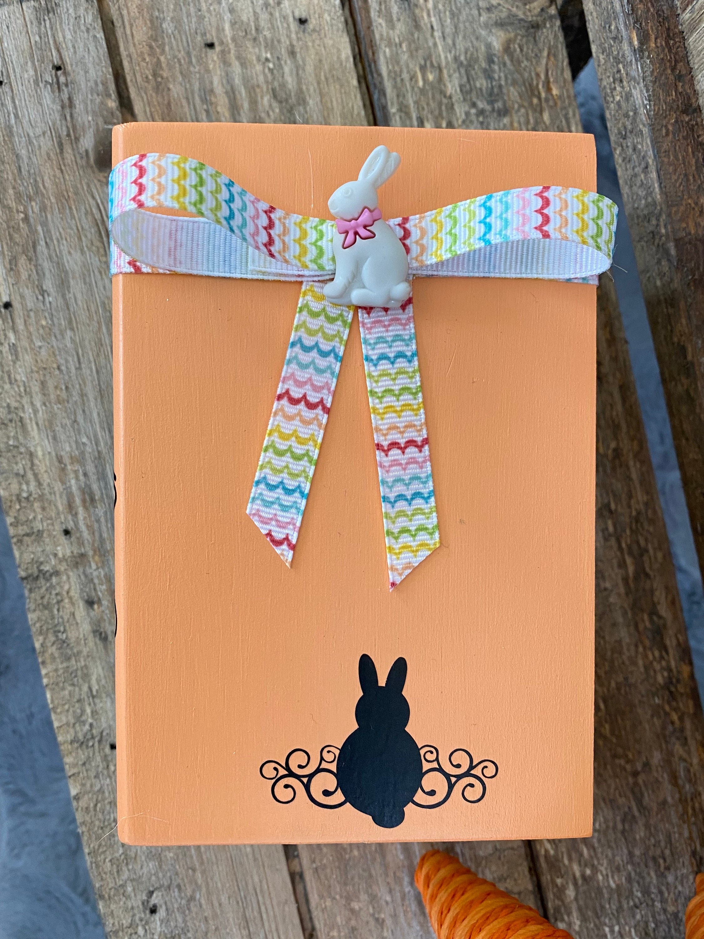 Easter Bunny Mini Book Stack, Holiday Tiered Tray Decor, detail 3