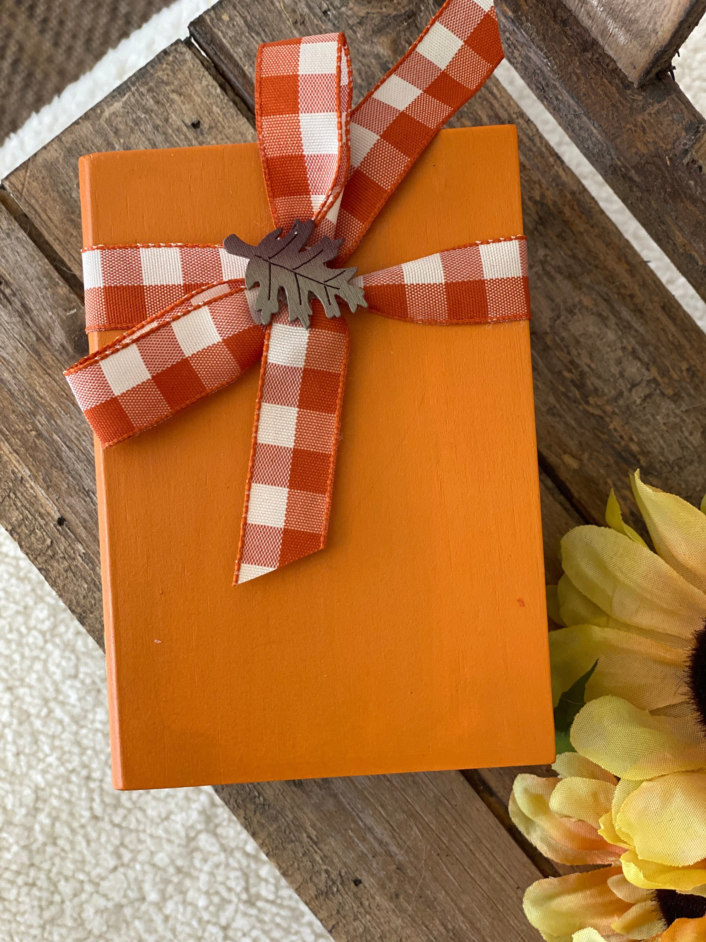Fall Decor, Mini Wood Book Stack, detail 3