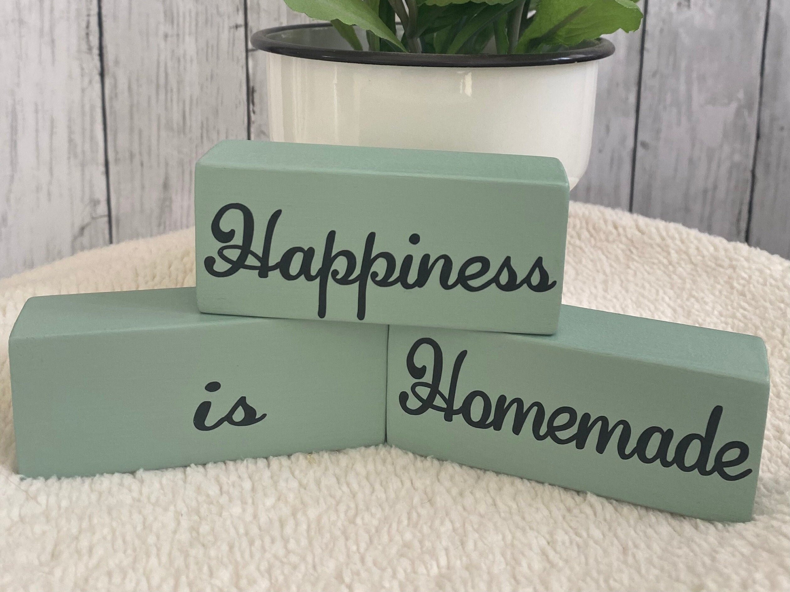 Happiness is Homemade Stacking Blocks: Tiered Tray Decor, Shelf Sitter