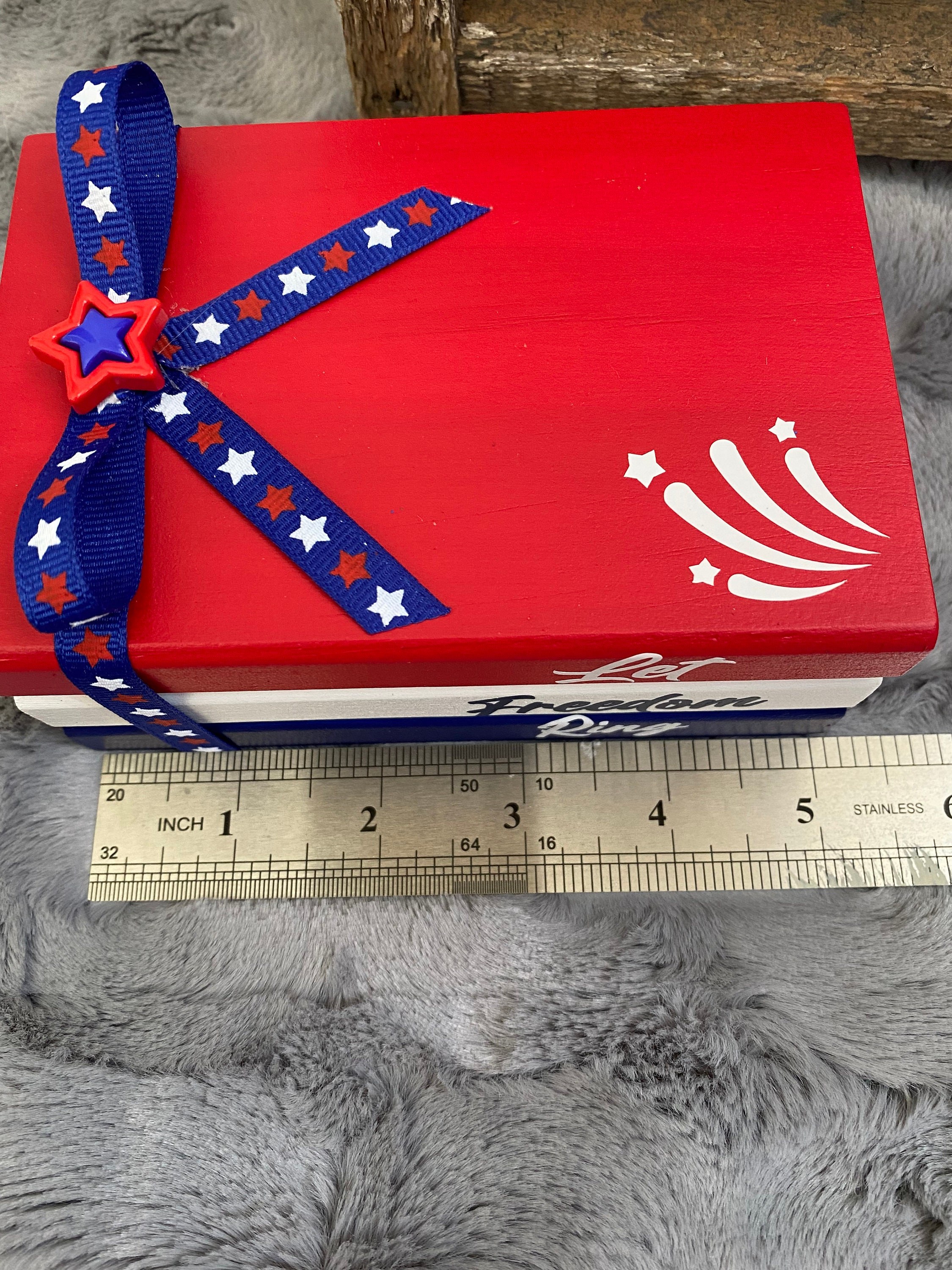 Independence Day Mini Book Stack, 4th of July Decor, detail 4