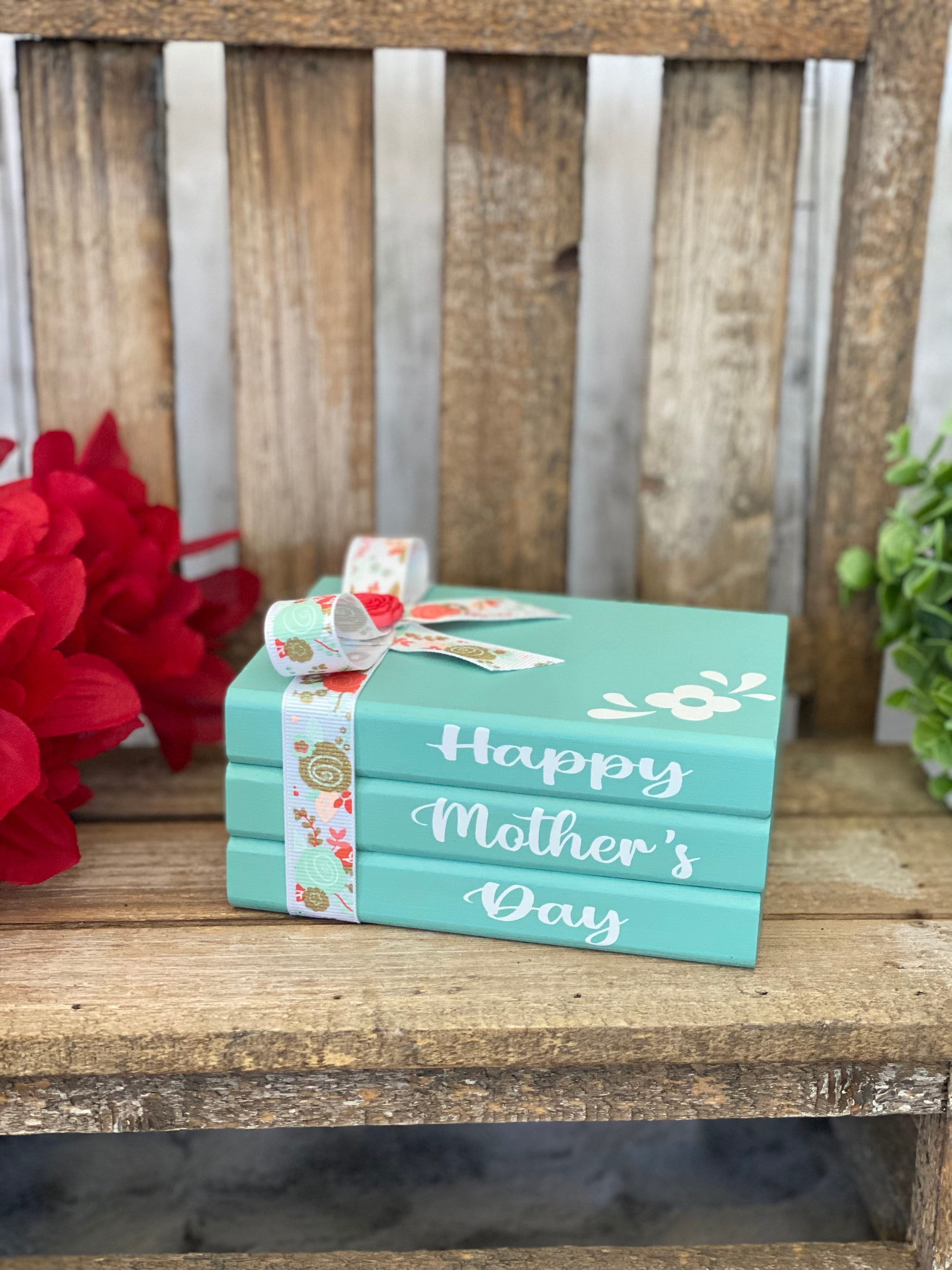 Mother’s Day, Mini Wood Book Stack