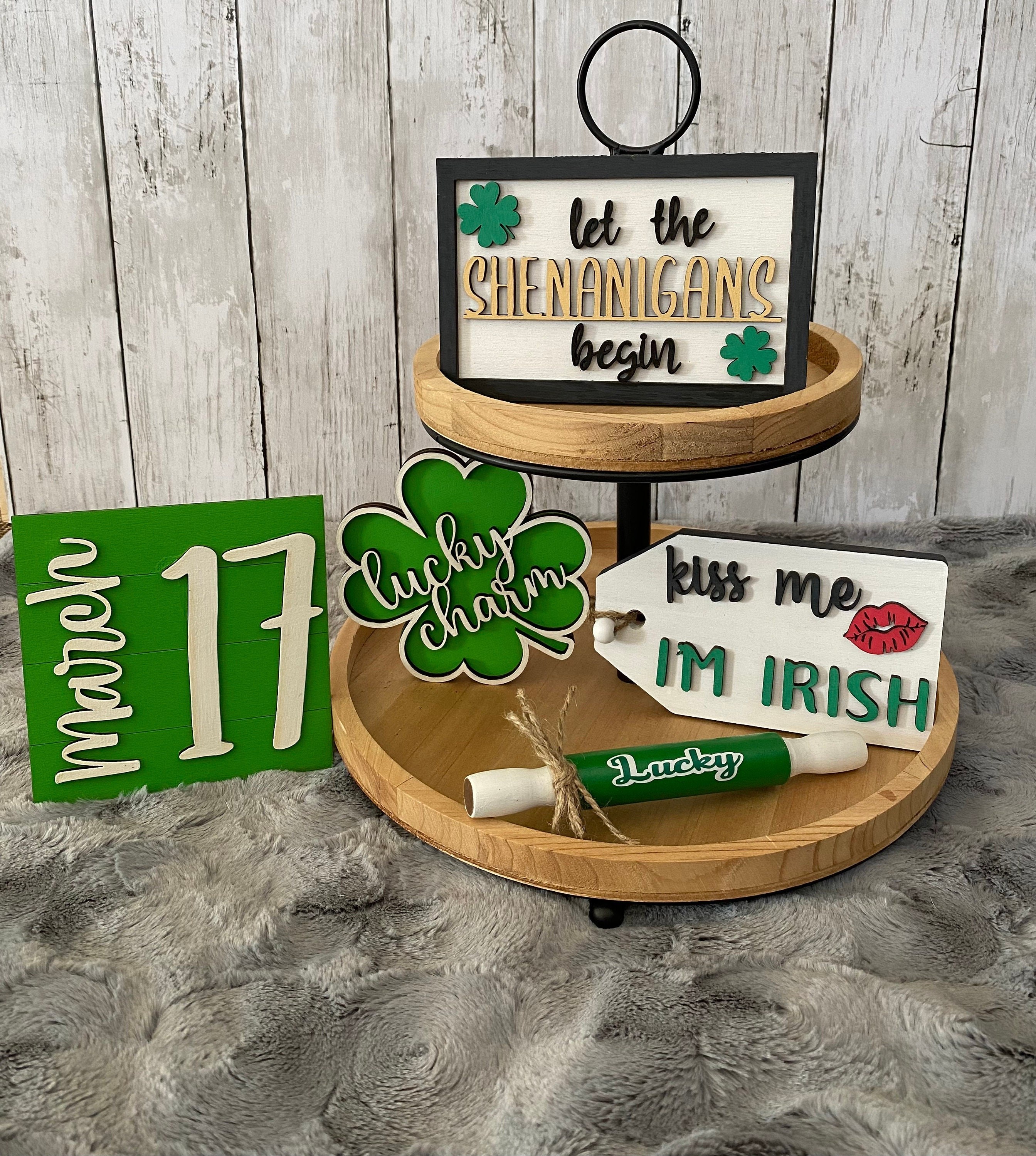 St Patrick's Day Decor, Shamrocks, detail 3