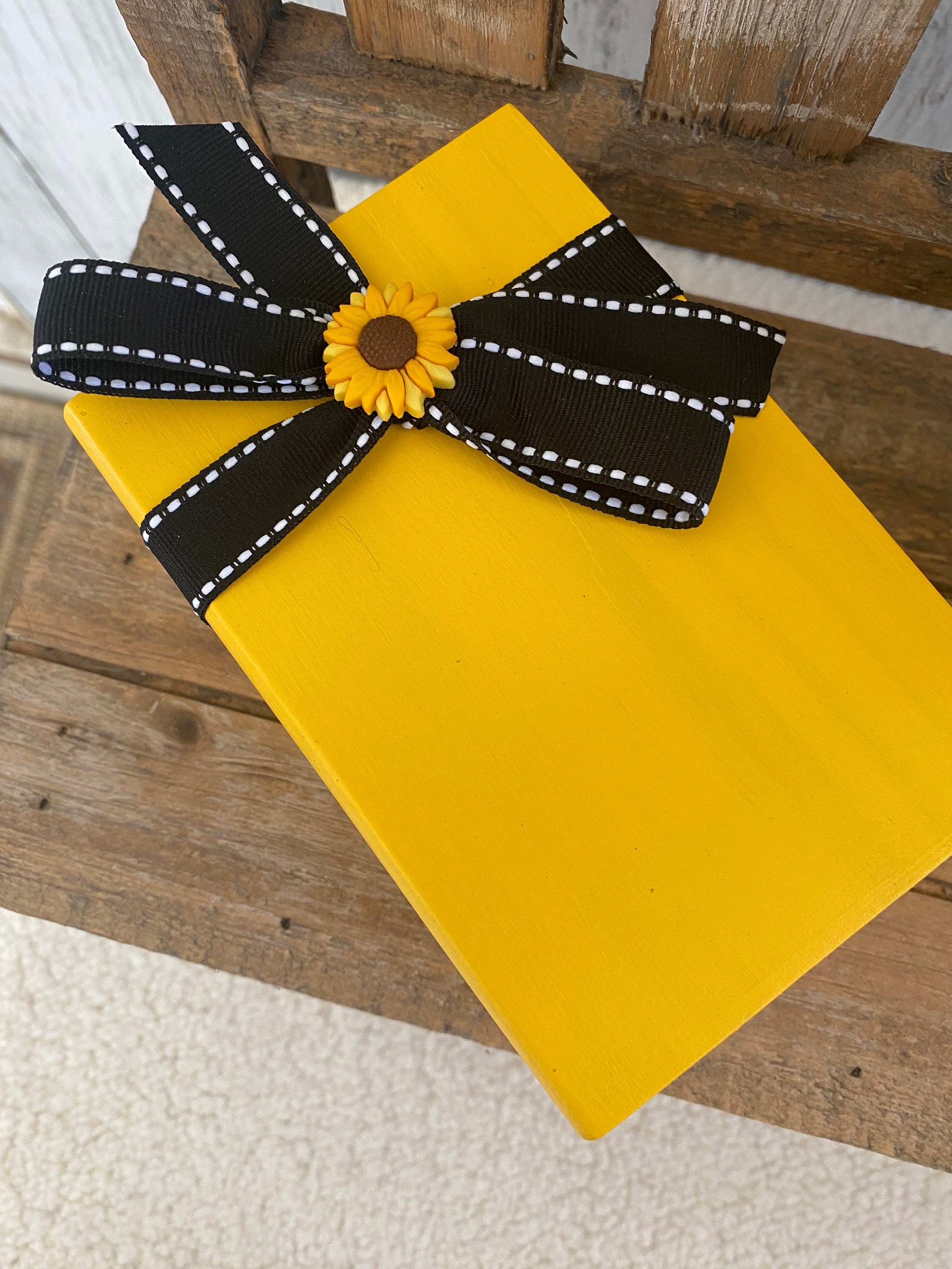 Sunflower Mini Book Stack: Tiered Tray Decor, Shelf Sitter, detail 3