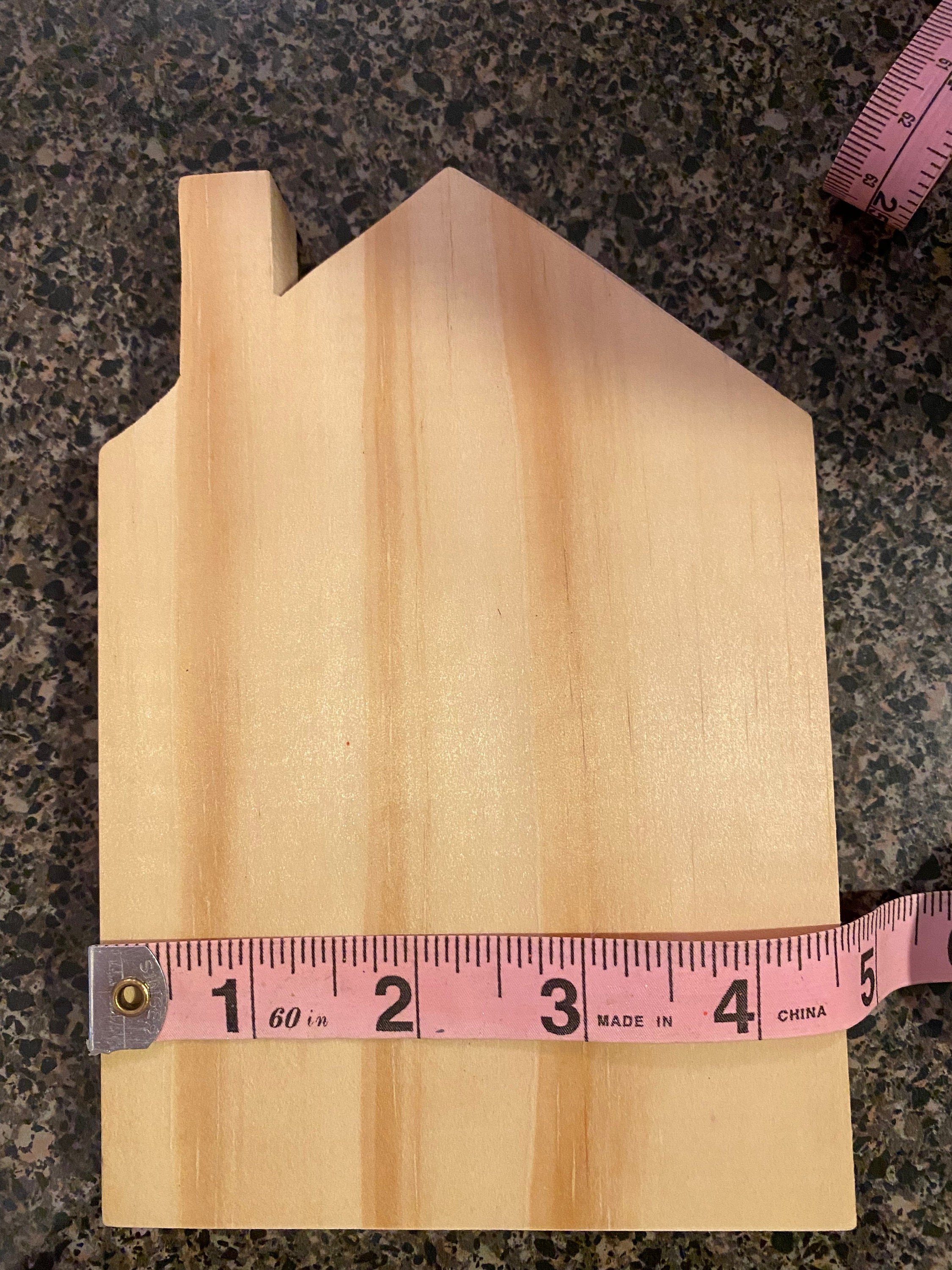 Wood House Blank, Craft Blank, detail 2