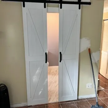 Installed sliding barn door