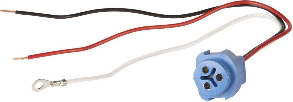 Three-wire plug-in pigtail for a trailer stop, tail, and turn light