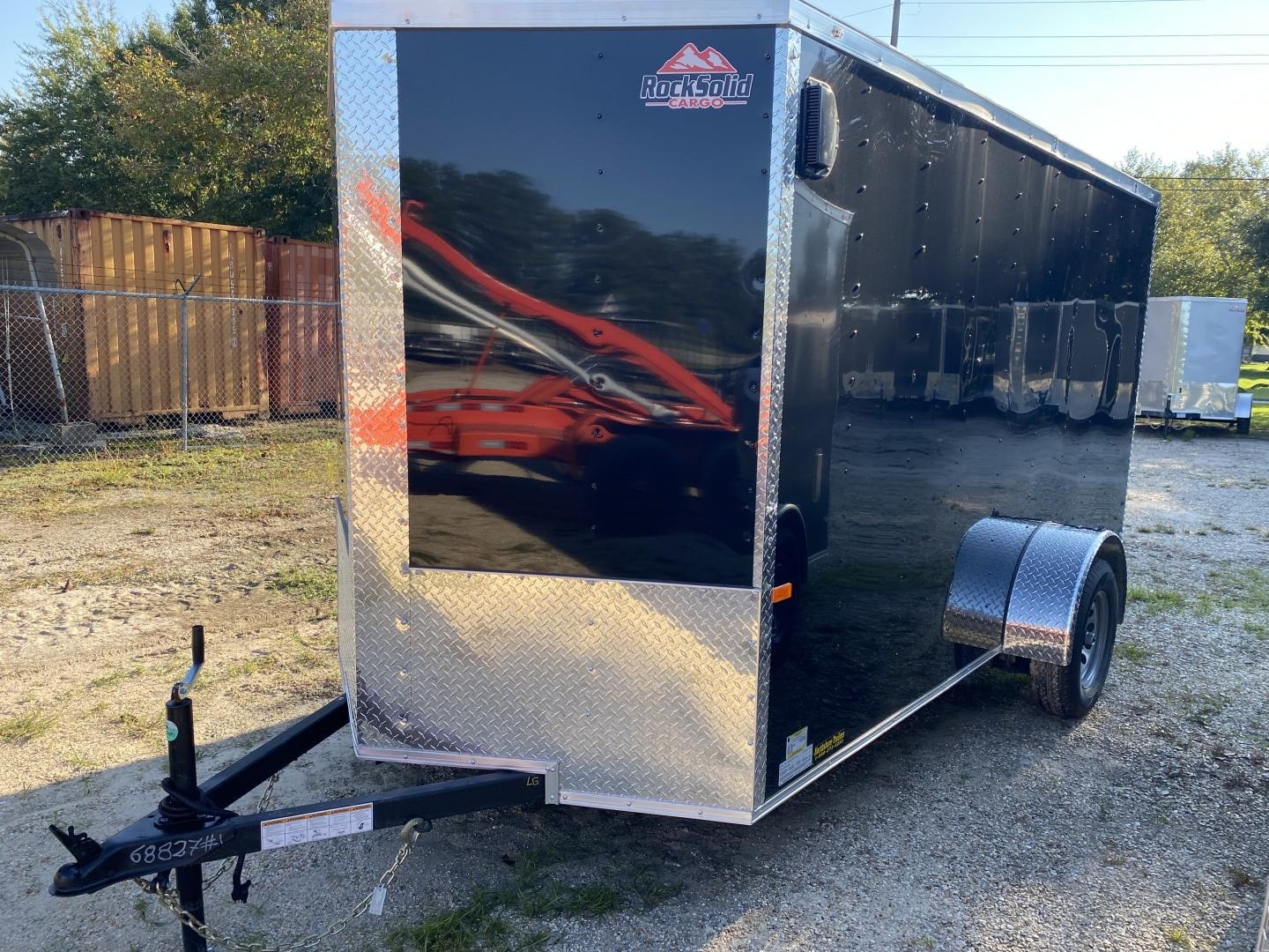 Black Rock Solid 6×12 enclosed cargo trailer with a side door