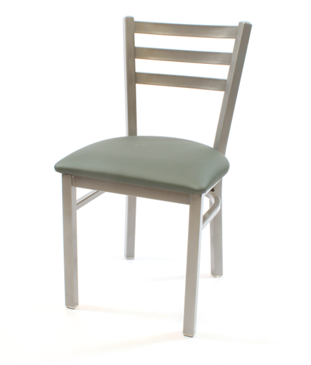 RBC-1001 commercial chair with an upholstered burgundy seat and silver frame
