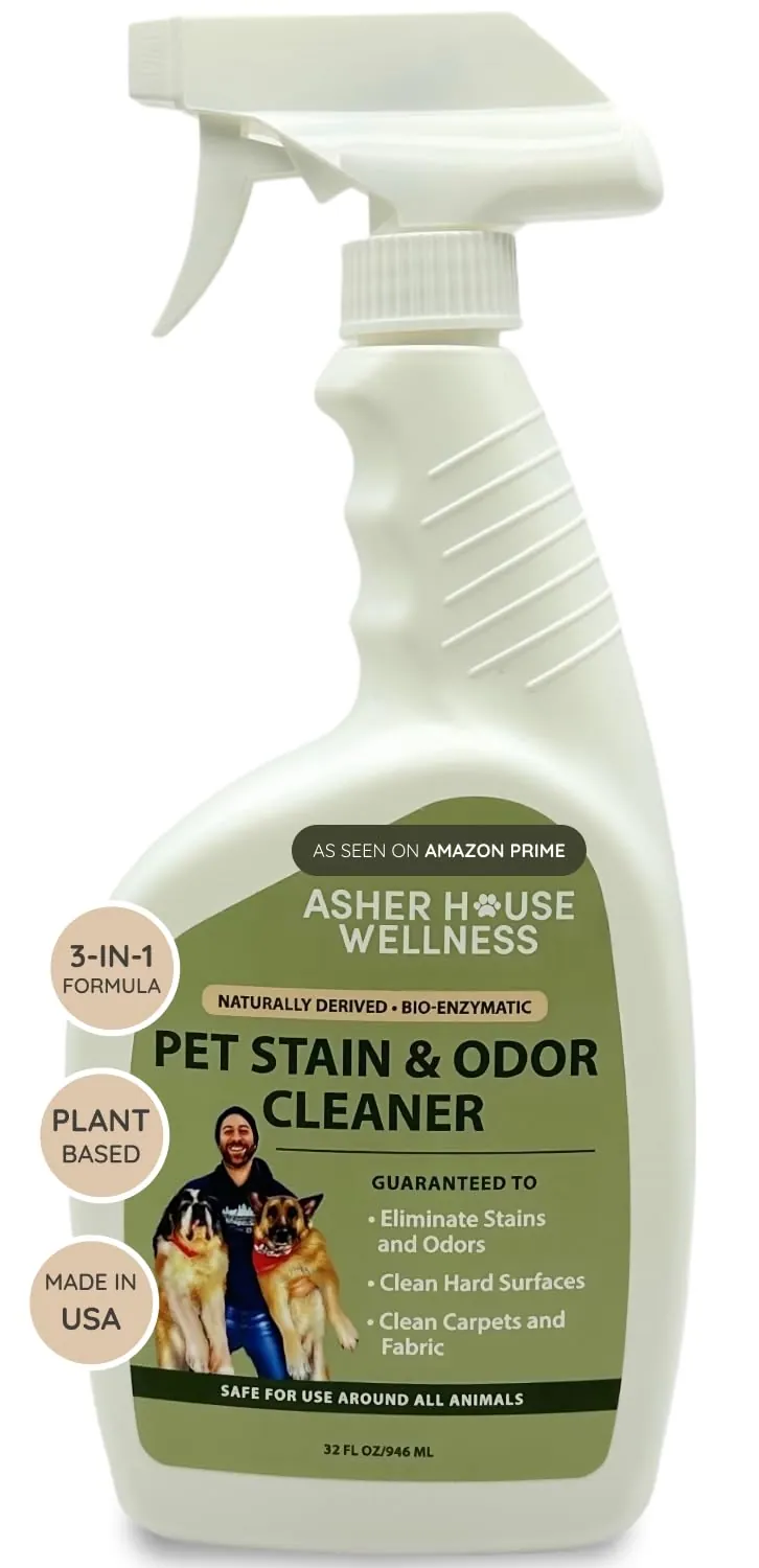 Bio-Enzymatic Pet Stain & Odor Eliminator Spray — Destroys Stains at the Source