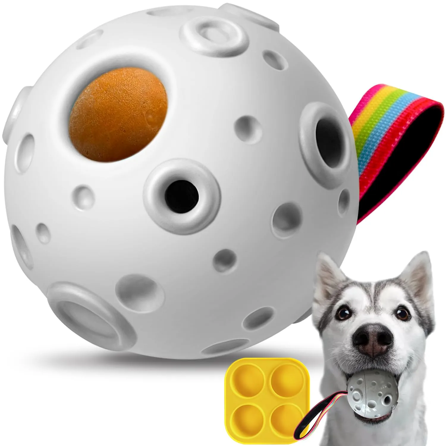 Interactive Rubber Dog Treat Dispenser