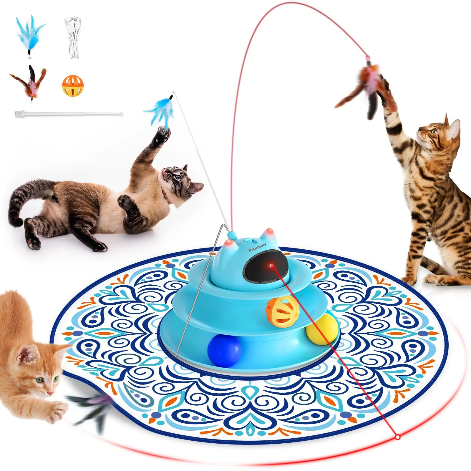 5-in-1 Automatic Cat Toy — Never Buy Another Cat Toy Again