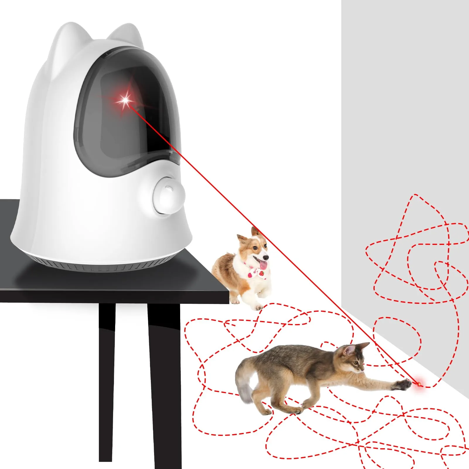 Hands-Free Laser Cat Toy — Keeps Cats Busy for Hours