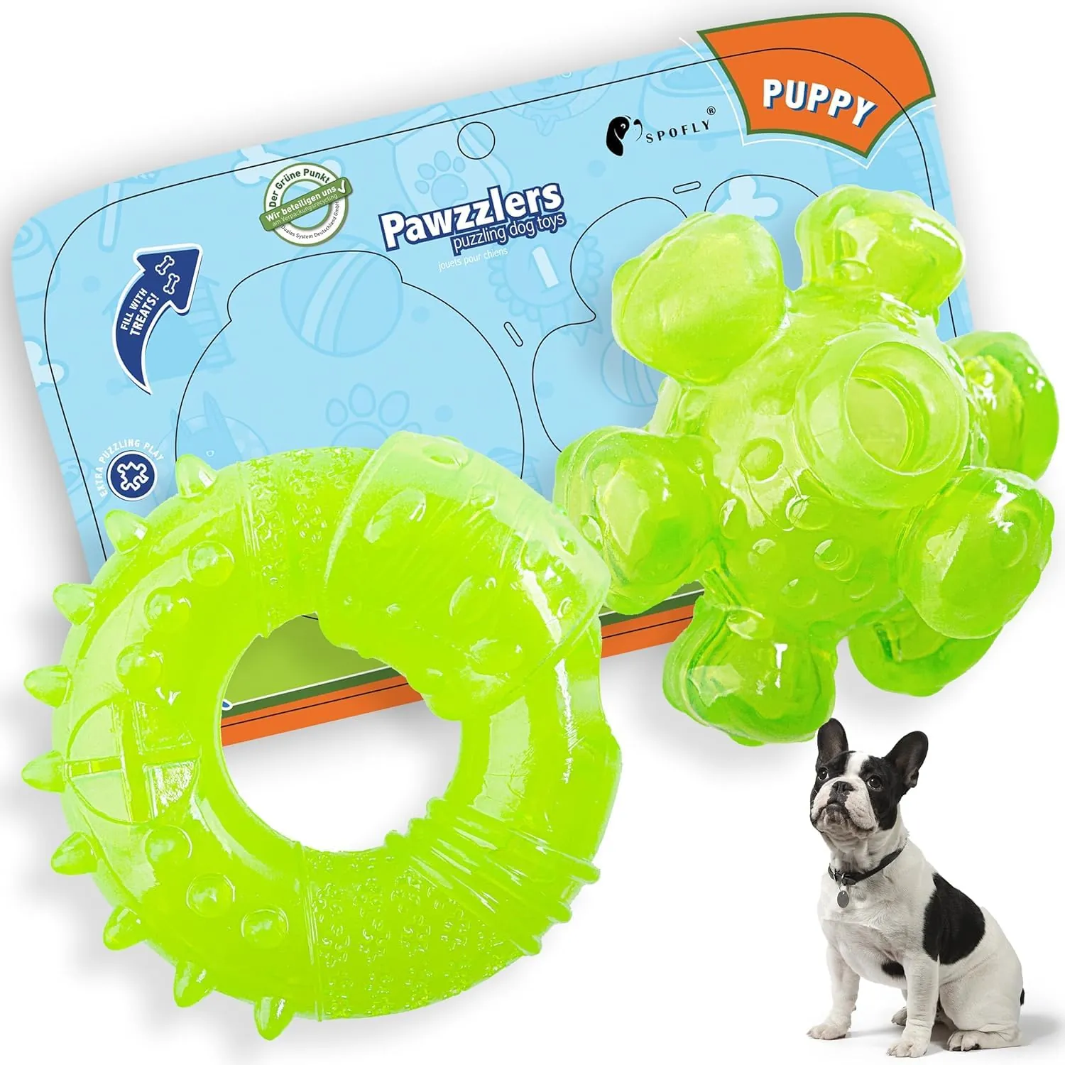 Puppy Teething Ring & Treat Ball Toy