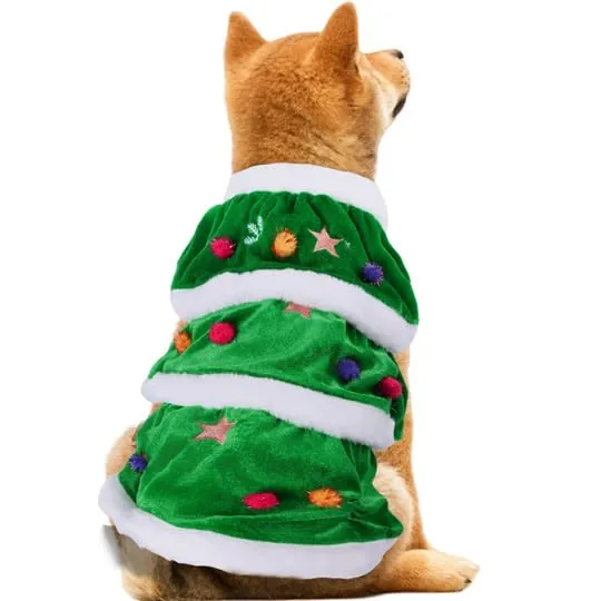 Dog Christmas Tree Dress Costume