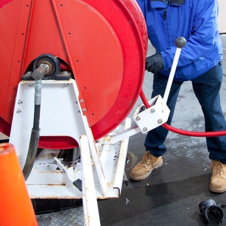 Sewer line jetting equipment