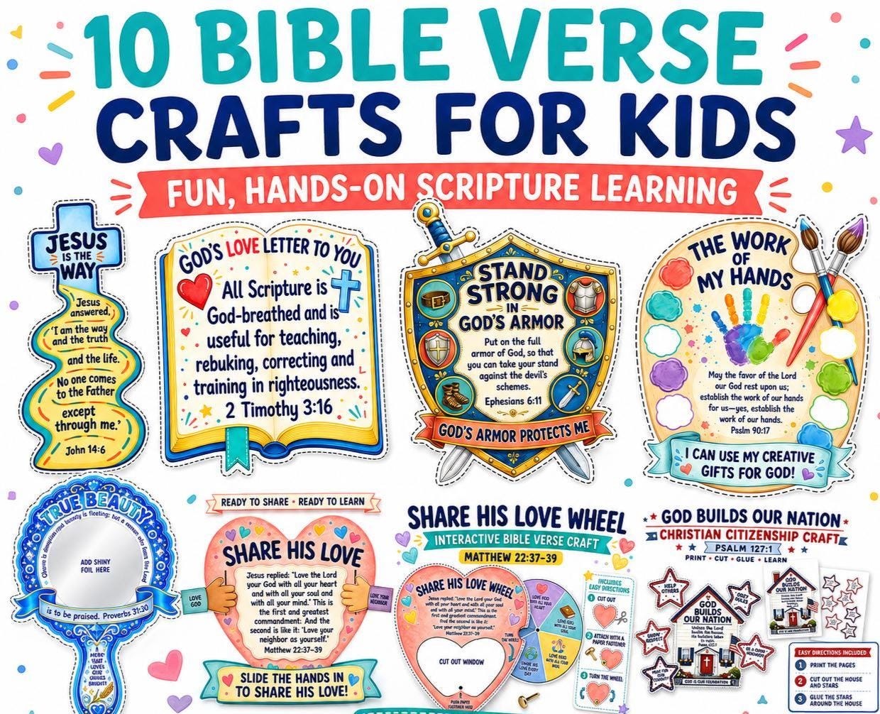 Kids Bible Verse Crafts: Fun Scripture Learning Activities (Unlimited Downloads)