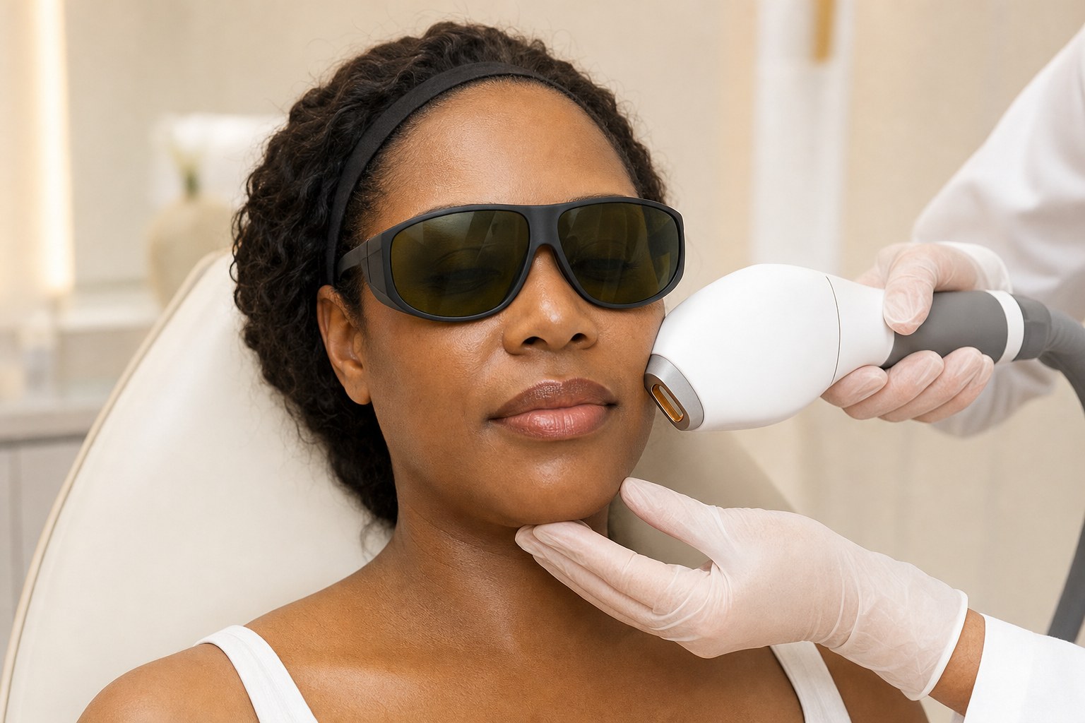 Illustrative laser & skin image, not an AB House of Aesthetics patient