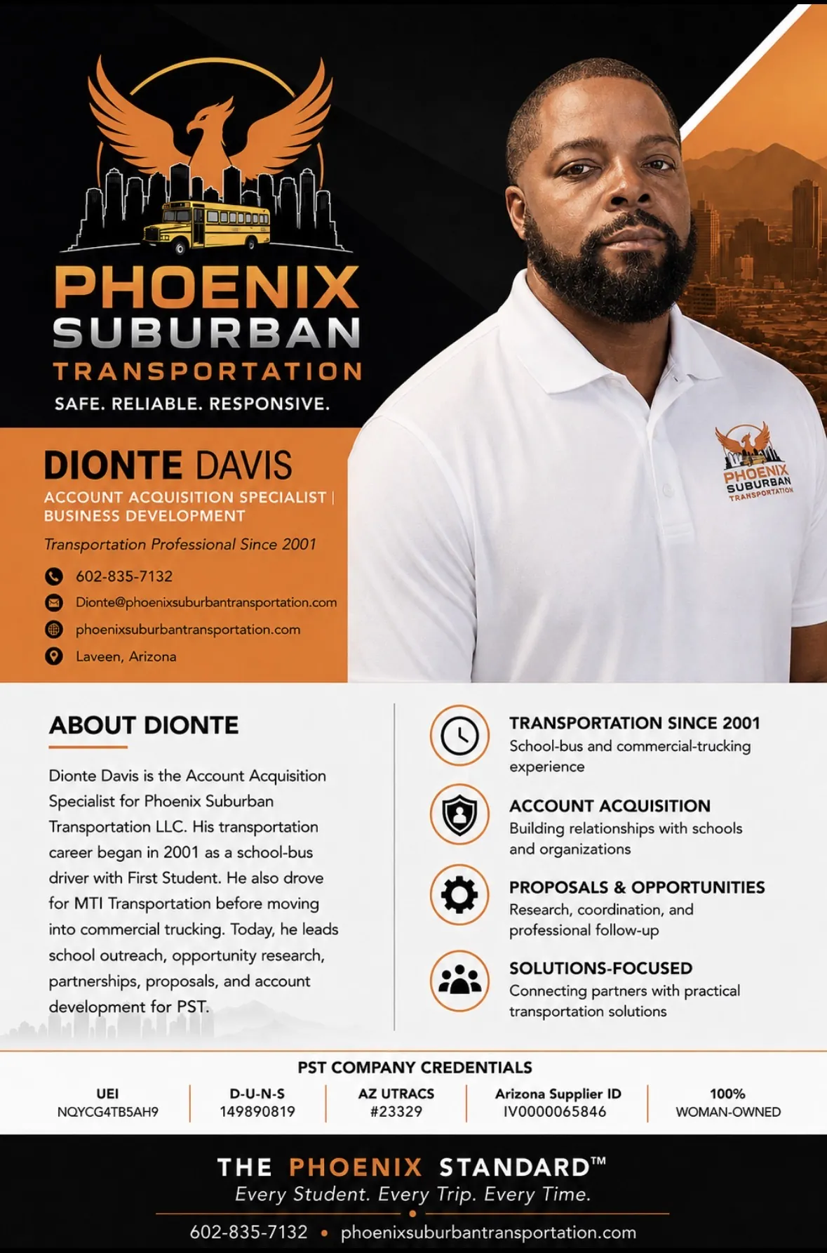 Dionte Davis, Account Acquisition Specialist, Business Development at Phoenix Suburban Transportation
